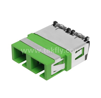 Adaptor SC Duplex dengan Penutup Depan Cover Eksternal untuk Perlindungan debu & laser, tahan suhu tinggi & rendah