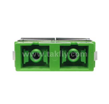 Adaptor SC Duplex dengan Penutup Depan Cover Eksternal untuk Perlindungan debu & laser, tahan suhu tinggi & rendah