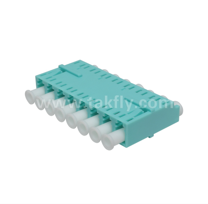 Adaptor LC 8‑Arah – Dupleks LC 8‑in‑1, Adaptor Serat Densitas Tinggi, Kehilangan Penyisipan Rendah, untuk Pusat Data & Patching Kepadatan Tinggi FTTx