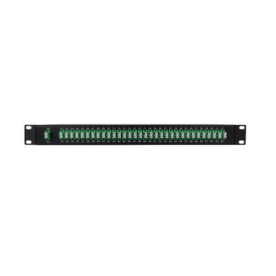 OEM 1U 19Inch 2x64 Rack Mount LC Fiber Optic PLC Splitter untuk Pusat Data FTTx