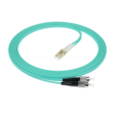 Kabel patch serat hibrida LC-FC Simplex / Duplex, Singlemode & Multimode, untuk interkoneksi jaringan yang fleksibel