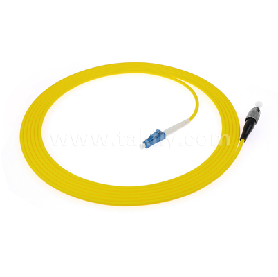Kabel patch serat hibrida LC-FC Simplex / Duplex, Singlemode & Multimode, untuk interkoneksi jaringan yang fleksibel