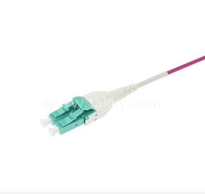 LC Uniboot Fiber Optic Patch Cord ️ Satu tabung dua inti, polaritas tetap, struktur kompak, setengah volume kabel untuk kabel kepadatan tinggi