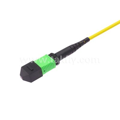 MPO/MTP Patchcord Fanout Uniboot LC Kabel Serat Optik Breakout Singlemode untuk Kabel Pusat Data AI Telecom