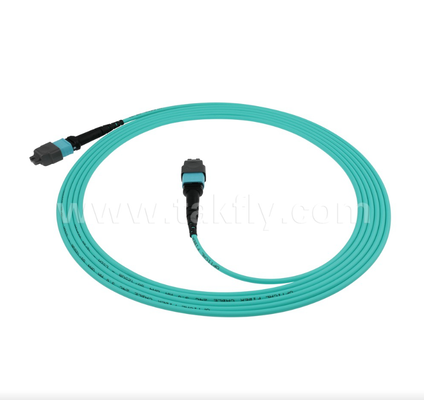 MPO/MTP 16-Fiber OM4 Trunk Cable ️ Densitas Tinggi, Kerugian Insersi Rendah untuk Pusat Data Hiperskala (40G / 100G / 400G Siap)