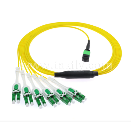 MPO/MTP-LC Uniboot Breakout Patch Cord   Dual LC in One Boot, Polasi Reversibel, Desain Menghemat Ruang