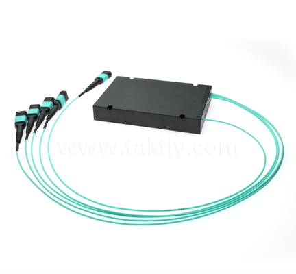 1×4 MPO/MTP OM3 PLC Splitter   High-Density Multi-fiber Splitter untuk Data Center