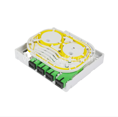 TKS-1806-04D FTTH Fiber Termination Box ️ Desk/Wall Mount, 4-Port, Indoor, Mendukung Fusion Splicing & Manajemen Kabel
