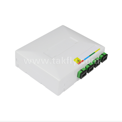 TKS-1806-04D FTTH Fiber Termination Box ️ Desk/Wall Mount, 4-Port, Indoor, Mendukung Fusion Splicing & Manajemen Kabel