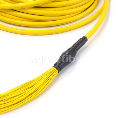 Kabel Trunk MPO Amphenol Kustom 288 Serat 0.35dB Max Loss Sisipan Singlemode OS2 untuk Pusat Data