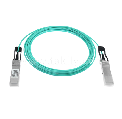 Kabel Optik Aktif 40G QSFP+ – Dupleks Penuh 4-Saluran, 11,3Gbps per Jalur, Daya Rendah, Dapat Dipasang Saat Panas
