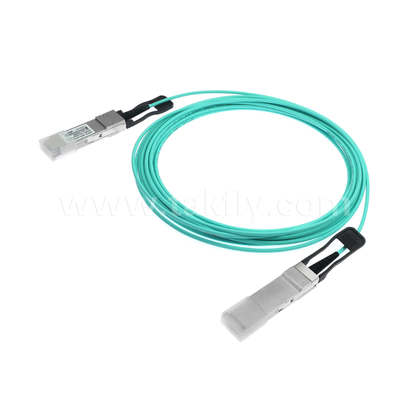 Kabel Optik Aktif 40G QSFP+ – Dupleks Penuh 4-Saluran, 11,3Gbps per Jalur, Daya Rendah, Dapat Dipasang Saat Panas
