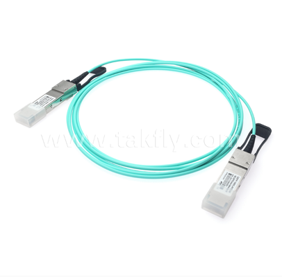 Kabel Optik Aktif (AOC) 100G QSFP28 – 4×25G, Hingga 104Gbps, 3-70m, VCSEL Array, Daya Rendah <3.5W, QSFP28 ke QSFP28