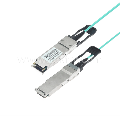 Kabel Optik Aktif 40G QSFP+ ke 4x10G SFP+ – Breakout, Dupleks Penuh 4-Saluran, VCSEL, Dapat Dipasang Saat Panas