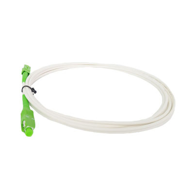 PVC White Fiber Optic Patchcord G657B3 Anti Bending SC Single Mode Fiber Optic Cable