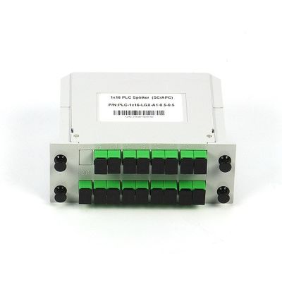 1*16 SC/APC SM G657A1 LGX Kaset Tipe Fiber Optic PLC Splitter di Jaringan