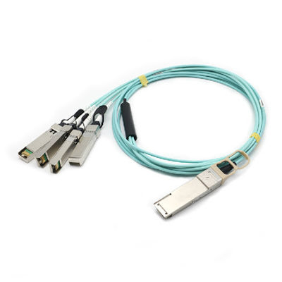 40G QSFP AOC 40G-2X10SFP + 1M 2M 3M 5M OM2 OM3 Fanout Kabel Optik Aktif Untuk Pusat Data