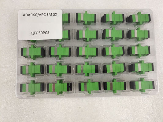 SC APC Simplex Green Fiber Optic Adapter Untuk Kotak Terminal