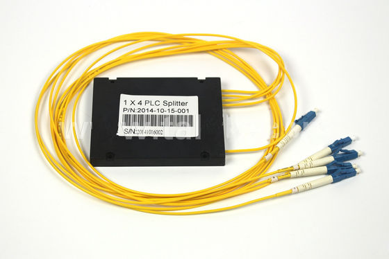 ABS 1 x 4 LC UPC SM Fiber Optic PLC Splitter G657A1 Kabel Serat LSZH 2.0mm