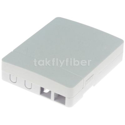FTTX 2 Port FTTH Wall Outlet Fiber Optic Termination Box Dengan Adaptor SC Pigtail
