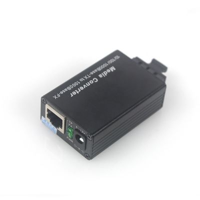 Ukuran Mini 10/100/1000M SM Dual Single Mode Fiber To Ethernet Converter