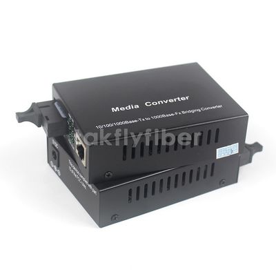 10M/100M/1000M SC Dual Single Fiber Optic Media Converter Untuk Jaringan Ethernet