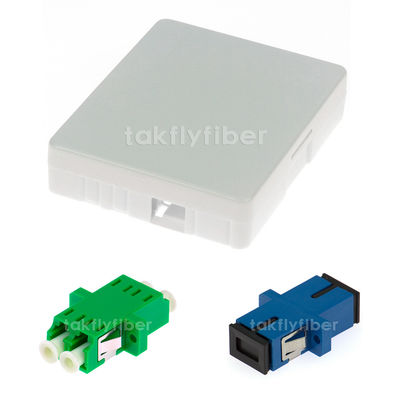 2 Core FTTH Wall Mounted Adapter Type Indoor Termination Box Untuk Kabel Fiber Optic