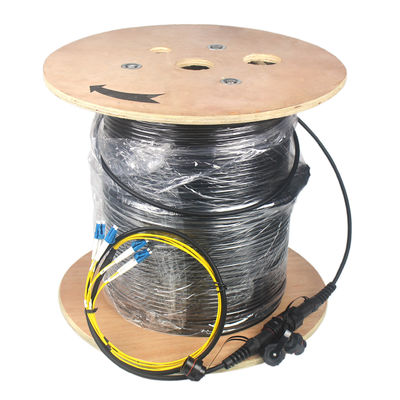 Luar Ruangan Tahan Air MPO/MTP - LC Singlemode Fiber Optic Breakout Cable
