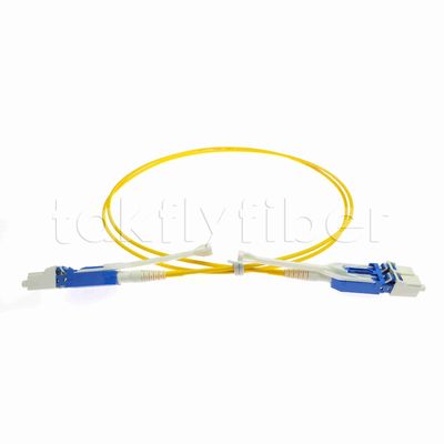 Kabel Patch Fiber Optik Dupleks Uniboot 2.0mm Diameter dengan Serat G657A1 dan Jaket LSZH Konektor LC PC