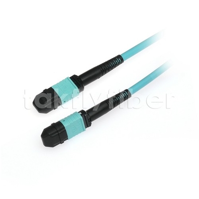 Kabel Batang Aqua MPO Wanita 4.5mm Dia MM OM4 12 Core Fiber Optic