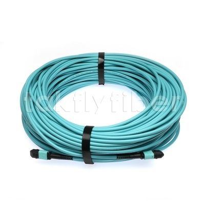 Kabel Batang Aqua MPO Wanita 4.5mm Dia MM OM4 12 Core Fiber Optic