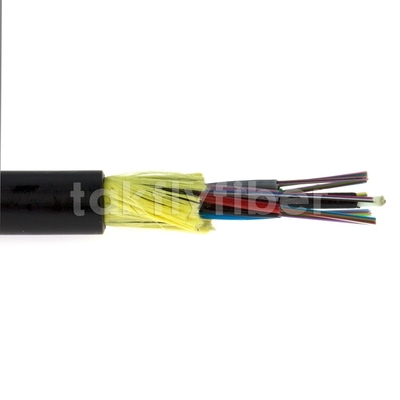 12 Sampai 144 Core Kabel ADSS Fiber Optic Outdoor Self Supporting Aerial Cable