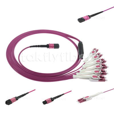 Kabel Kabel Patch MTP MPO Fiber Optic 8 12 24 Core OM3 OM4