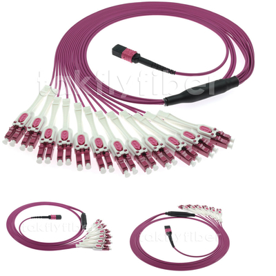 Kabel Serat Optik 24 Core MPO Multimode OM4 Fiber Patch Cord