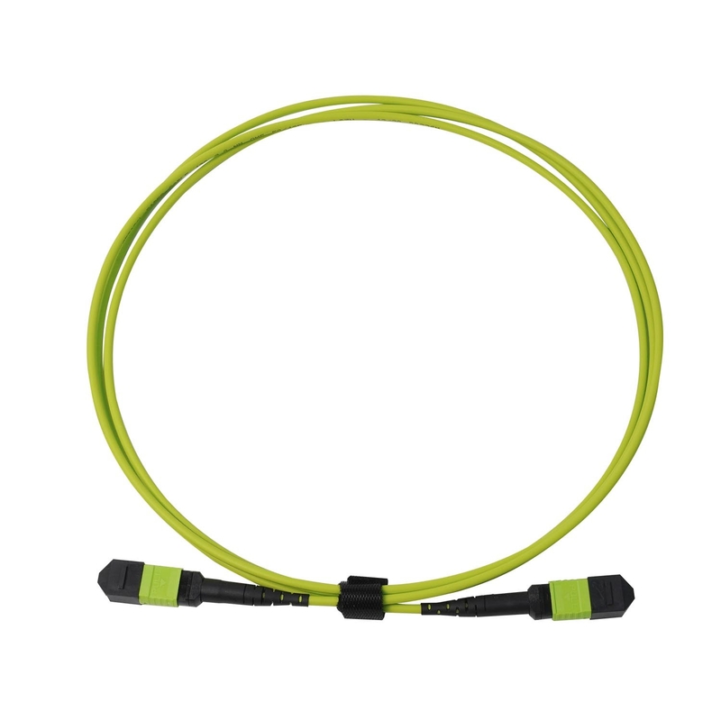 Superior 24-Fiber Lime Green Mpo Mtp Kabel Multi Fiber Push On Kabel -20.C sampai 70.C Operating Temperature