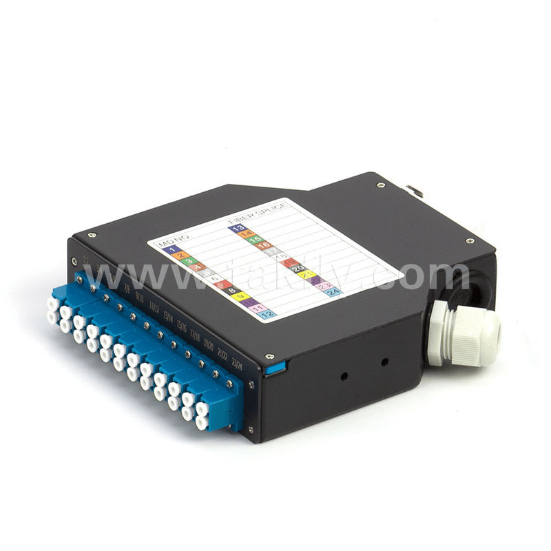 Terminal Box DIN Rail Mounted Aluminium LC/Sc Sx/Dx Fiber Optic untuk Telecom FTTX