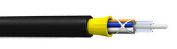 2-24F Kabel serat optik ADSS 120m Panjang untuk koneksi jaringan luar ruangan