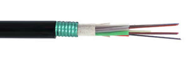 MDPE/HDPE GYTA 2-144F Kabel Luar Optik dengan Penguatan Pusat Kawat Baja