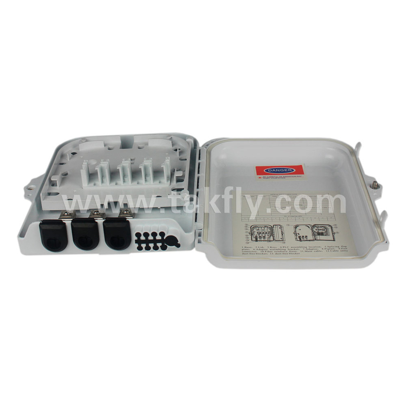 ABS 8 Core Termination Box Untuk Kabel Serat Optik Dengan Mekanisme Kunci Anti Pencurian