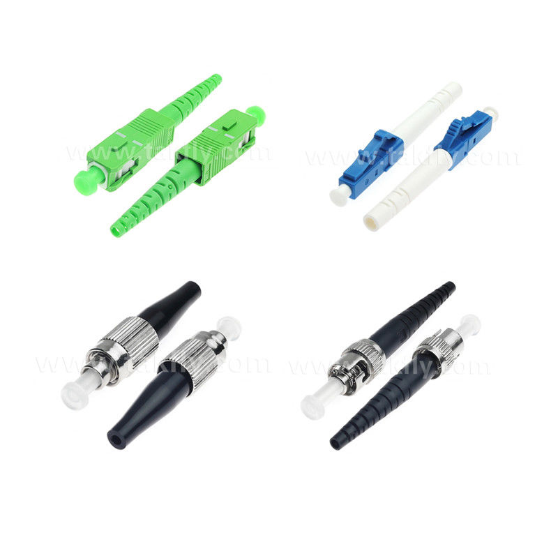 Konektor SC/LC/FC/ST/MPO/MTRJ/E2000 UPC/APC Serat optik untuk Pusat Data FTTH