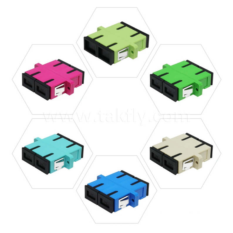 Adaptor Kabel Serat Optik Disesuaikan SC APC/UPC Simplex/Duplex untuk Pusat Data FTTH Multicore