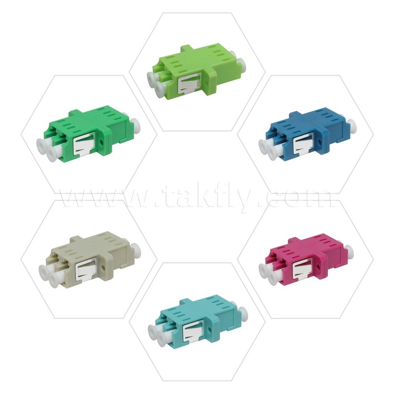 Fiber Optic Adapter Kabel Coupler LC APC/UPC SM/MM Simplex/Duplex/Quad/6 cara/8 cara Untuk Pusat Data FTTH