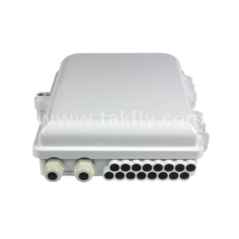16 Port Fiber Optic Termination Box Berat Ringan Masukkan dan Tarik keluar Kehidupan 1000 kali FTTx Kabel Termination Box