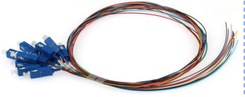SC UPC 0,9mm 12 Warna Serat Optik Pigtail Simplex SM G652D 2M