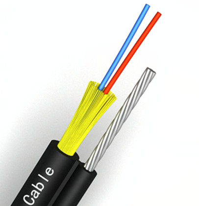 12 Core Tight Sleeve FTTH-2C Optical Cable Mudah Dibongkar untuk pemasangan yang mulus