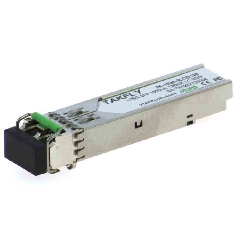 1.25G SFP 1550nm 120KM SMF DDM LC CISCO JUNIPER HUAWEI Kompatibel SFP Optical Transceiver Module untuk komunikasi jarak jauh