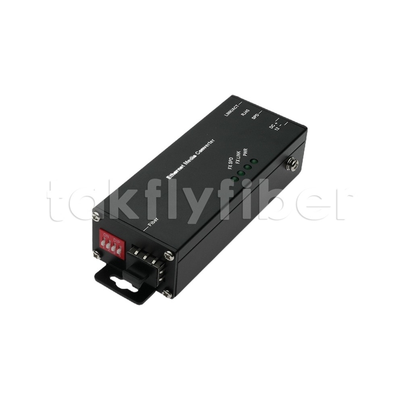 10 100 1000M Mini Type Industrial Media Converter dengan SFP Port untuk aplikasi suhu tinggi