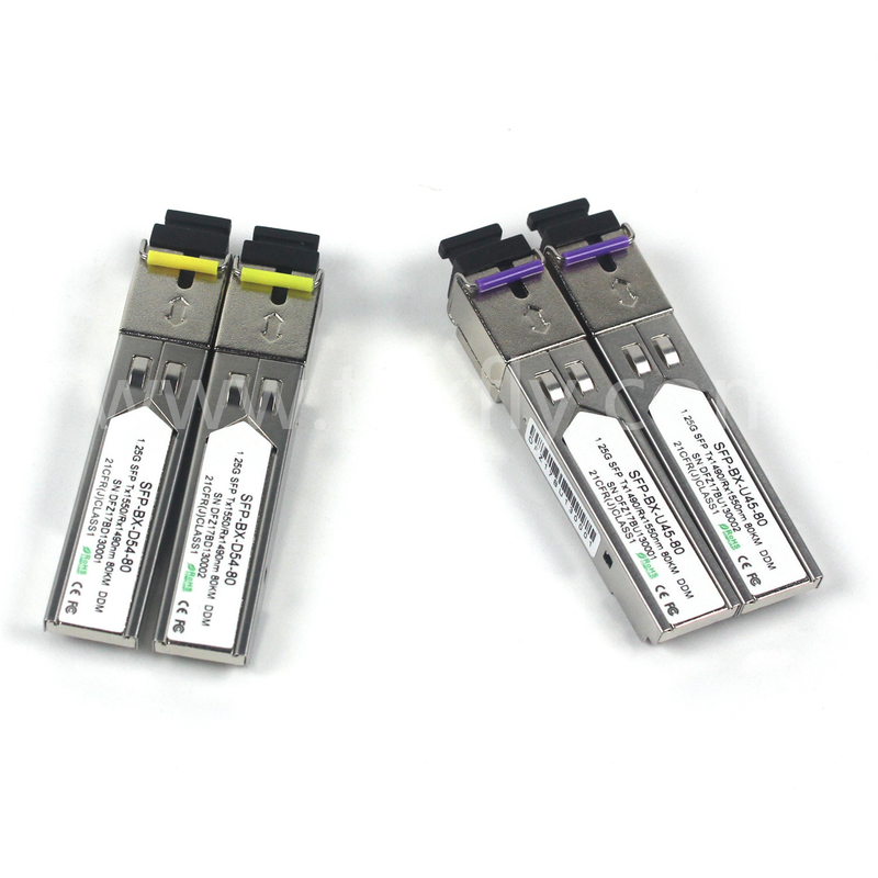 1.25G SFP BIDI OPTICAL TRANSCEIVER MODULE Tx1490/Rx1550nm 80KM SMF DDM LC CISCO JUNIPER HUAWEI Kompatibel