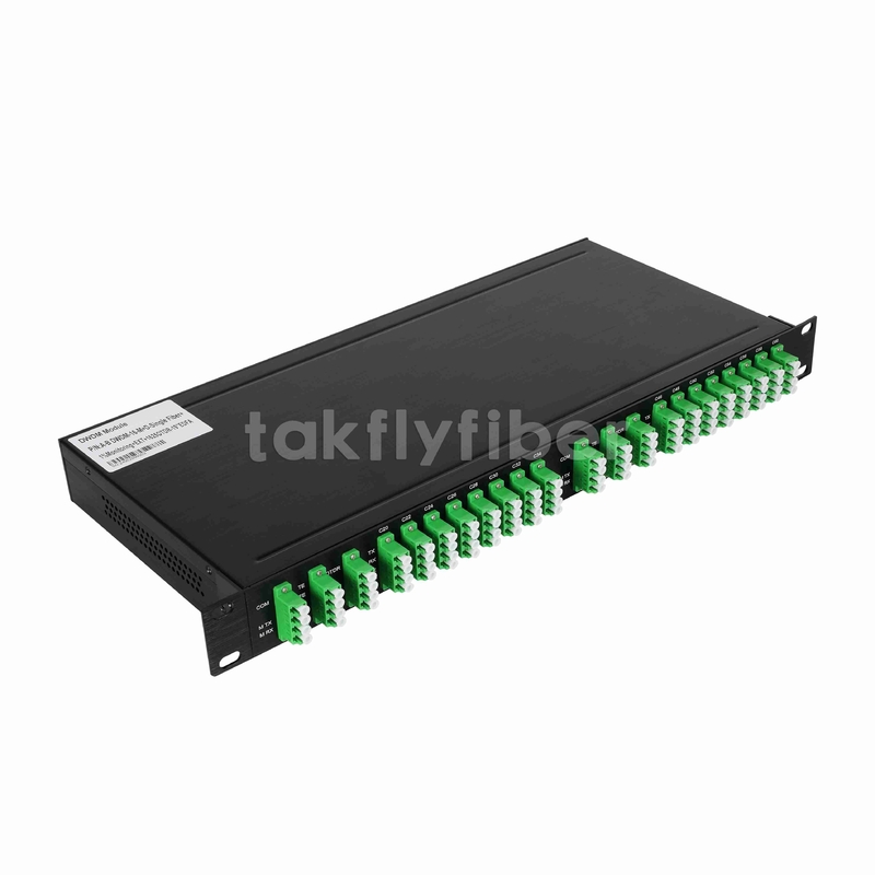 16CH DWDM MUX DEMUX dengan Monitor dan Extension Port 1625nm OTDR dan EDFA