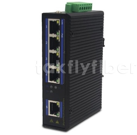 Industrial Grade PoE Switch 4 Port 10/100Mbps PoE + 1 Port 10/100Mbps Ethernet